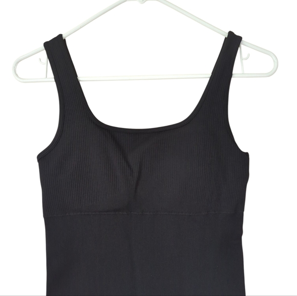 OQQ Ribbed Yoga Sleeveless Padded Bell Bottom Flare Jumpsuit MEDIUM Black - Picture 3 of 14